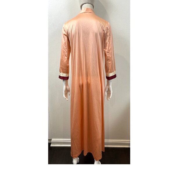 VINTAGE VANITY FAIR PEACH MUMU ROBE M - Picture 5 of 9